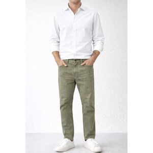 Banana Republic Vintage Straight Pants Men's 32x32 Olive Green Casual